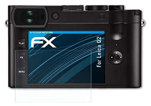 Produktbild: atFoliX Schutzfolie kompatibel mit Leica Q2 Folie, ultraklare FX Displayschutzfolie (3X)
