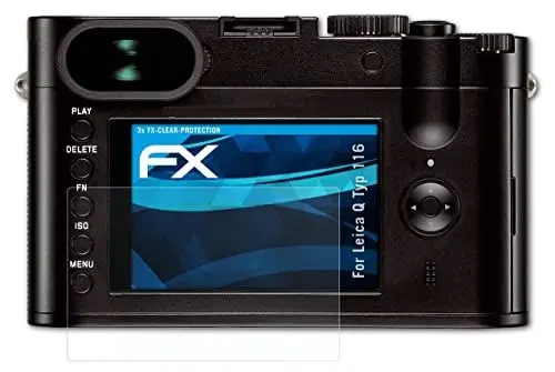 Produktbild: atFoliX Schutzfolie kompatibel mit Leica Q Typ 116 Folie, ultraklare FX Displayschutzfolie (3X)
