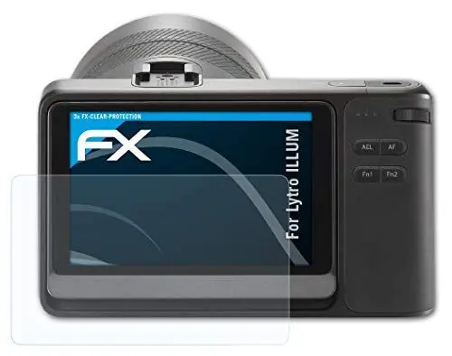 Produktbild: atFoliX Schutzfolie kompatibel mit Lytro ILLUM Folie, ultraklare FX Displayschutzfolie (3X)