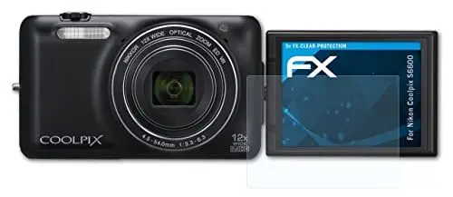 Produktbild: atFoliX Schutzfolie kompatibel mit Nikon Coolpix S6600 Folie, ultraklare FX Displayschutzfolie (3X)