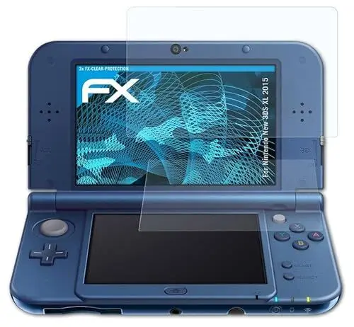 Produktbild: atFoliX Schutzfolie kompatibel mit Nintendo New 3DS XL 2015 Folie, ultraklare FX Displayschutzfolie (3er Set)