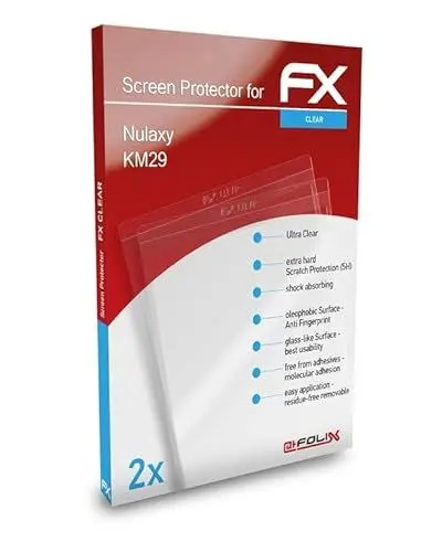 Produktbild: atFoliX Schutzfolie kompatibel mit Nulaxy KM29 Folie, ultraklare FX Displayschutzfolie (2X)