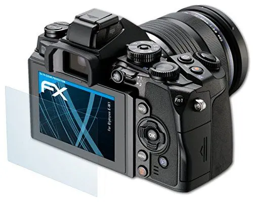 Produktbild: atFoliX Schutzfolie kompatibel mit Olympus E-M1 Folie, ultraklare FX Displayschutzfolie (3X)