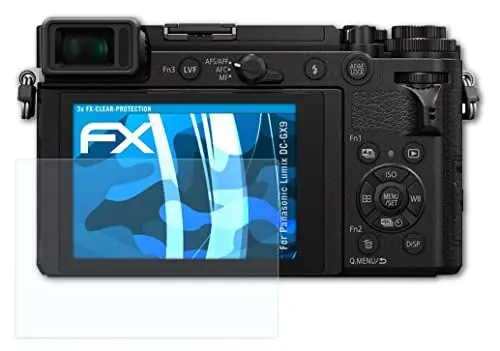 Produktbild: atFoliX Schutzfolie kompatibel mit Panasonic Lumix DC-GX9 Folie, ultraklare FX Displayschutzfolie (3X)