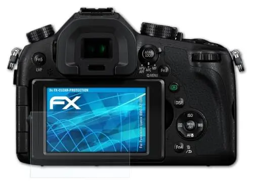 Produktbild: atFoliX Schutzfolie kompatibel mit Panasonic Lumix DMC-FZ1000 Folie, ultraklare FX Displayschutzfolie (3X)