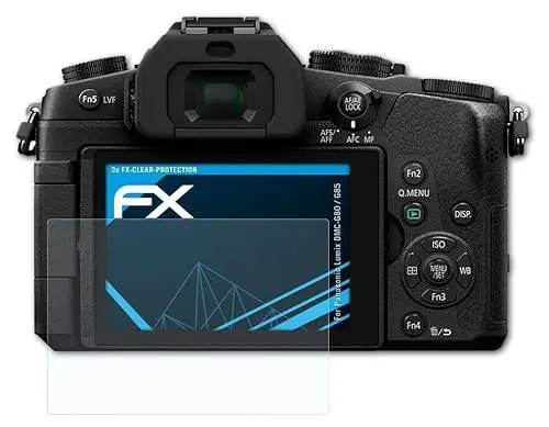Produktbild: atFoliX Schutzfolie kompatibel mit Panasonic Lumix DMC-G80 / G85 Folie, ultraklare FX Displayschutzfolie (3X)