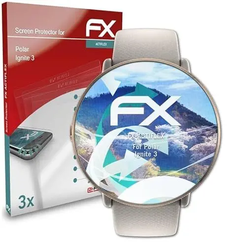 Produktbild: atFoliX Schutzfolie kompatibel mit Polar Ignite 3 Folie, ultraklare und flexible FX Displayschutzfolie (3X)