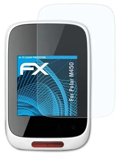 Produktbild: atFoliX Schutzfolie kompatibel mit Polar M450 Folie, ultraklare FX Displayschutzfolie (3X)