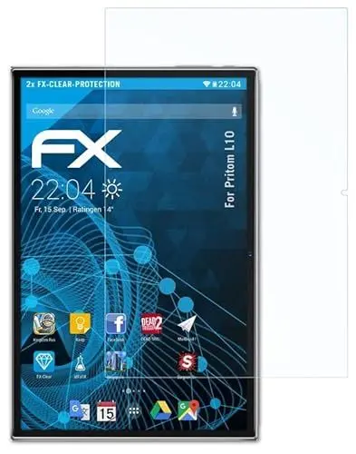 Produktbild: atFoliX Schutzfolie kompatibel mit Pritom L10 Folie, ultraklare FX Displayschutzfolie (2X)