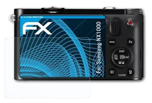 Produktbild: atFoliX Schutzfolie kompatibel mit Samsung NX1000 Folie, ultraklare FX Displayschutzfolie (3X)