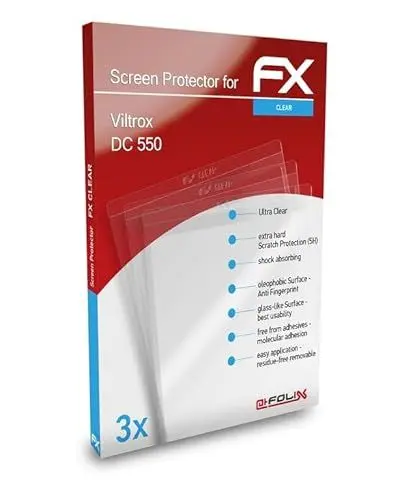 Produktbild: atFoliX Schutzfolie kompatibel mit Viltrox DC 550 Folie, ultraklare FX Displayschutzfolie (3X)
