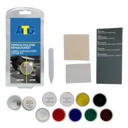 Produktbild: ATG® Brandloch Reparaturset Auto Stoff - Professionelle Reparatur für alle Polster & Teppiche - 13 TLG. Autositz Reparaturset - Schnell & einfach Autositz Flicken - Stoff Reparatur Set