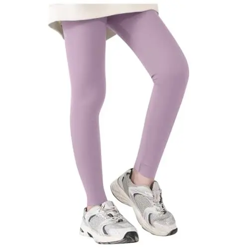 Produktbild: Athletische Leggings für Mädchen Kinder Yoga Tanz Workout Laufen Sportliche Beinbekleidung Bequeme Trainingshose (Purple, 2-3 Years)