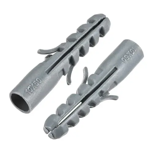 Produktbild: AthuAh Betonrohr, 20 Stück 10 mm x 48 mm Kunststoff-Ankerbolzen, Expansionsrohr, Säule, Beton, Wandstopfen, Rahmenbefestigungen, Rohr, grau