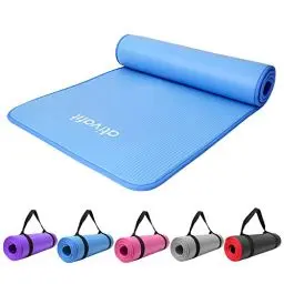 Produktbild: ATIVAFIT NBR Yogamatte,10mm dicke Trainingsmatte,183 cm * 61 cm Gymnastikmatte, rutschfeste Sportmatte mit Tragegurt,ideale Fitnessmatte für Pilates, Yoga oder andere Heimtrainings