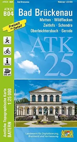 Produktbild: ATK25-B04 Bad Brückenau (Amtliche Topographische Karte 1:25000): Motten, Wildflecken, Zeitlofs, Schondra, Oberleichtersbach, Geroda (ATK25 Amtliche Topographische Karte 1:25000 Bayern)