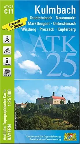 Produktbild: ATK25-C11 Kulmbach (Amtliche Topographische Karte 1:25000): Stadtsteinach, Neuenmarkt, Marktleugast, Untersteinach, Wirsberg, Presseck, Kupferberg (ATK25 Amtliche Topographische Karte 1:25000 Bayern)