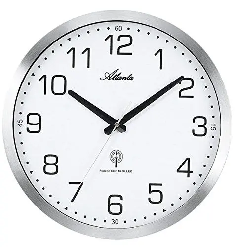 Produktbild: Atlanta Funk-Wanduhr Ø 30 cm, Metallgehäuse 4371/0