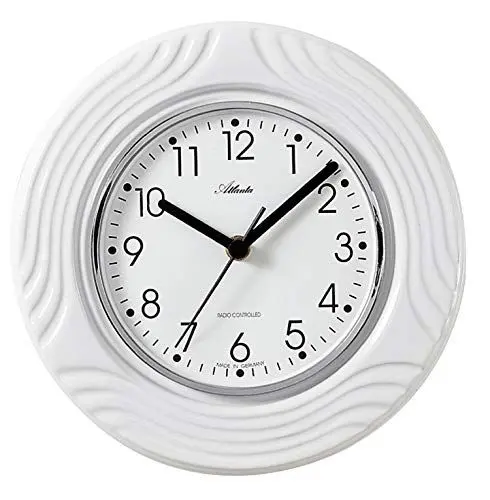Produktbild: Atlanta Funk Küchenuhr Edel-Keramik Weiß - 6020