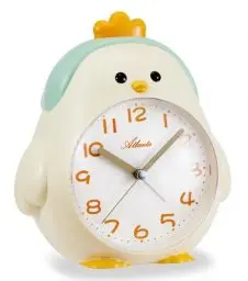 Produktbild: Atlanta Kinderwecker Huhn mit Kikeriki und Melodie Alarm Schleichende Sekunde Licht Obenabsteller - 2164/0 (Beige)