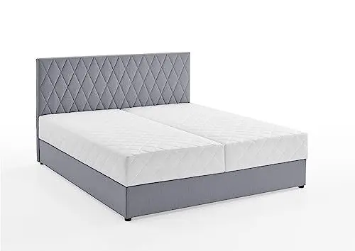Produktbild: ATLANTIC home collection Stauraumbett Benita, mit Taschenfederkern 160 x 200 cm Hellgrau