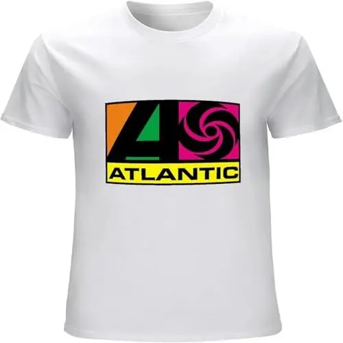 Produktbild: Atlantic Records Symbolic Coloful Logo Men's T Shirt Unisex Casual Graphic Tops White XL