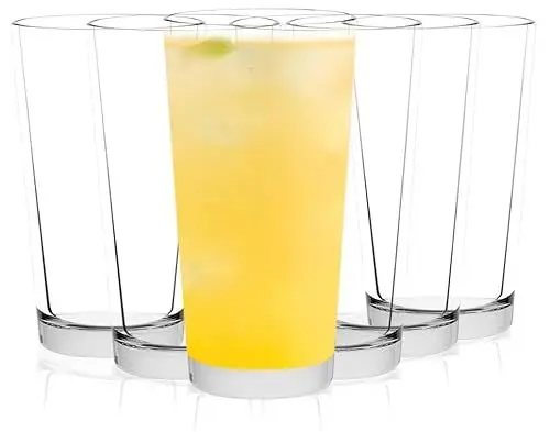 Produktbild: Atlantis Outdoor Longdrinkgläser Wassergläser Trinkgläser | Set von 6 | 370ML | Perfekt für Zuhause, Restaurants und Partys | Spülmaschinenfest | Longdrink