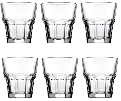 Produktbild: Atlantis Outdoor Wassergläser Trinkgläser Whiskey Gläser | Set von 6 | 280 ML | Perfekt für Zuhause, Restaurants und Partys | Spülmaschinenfest Casablanka Tumbler