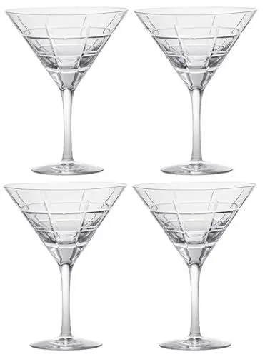 Produktbild: Atlantis Outdoor Window Martini Gläser Set (4-teilig) | Kristallklar, Spülmaschinenfest, Elegantes Design für Perfekte Cocktailabende