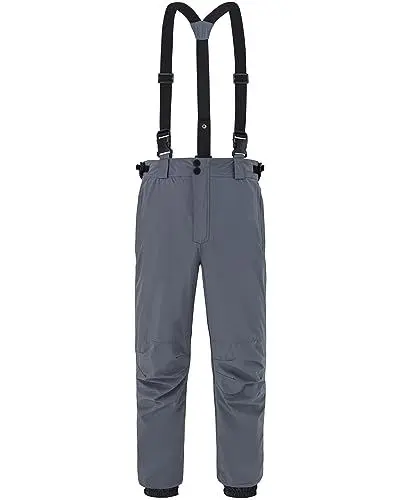 Produktbild: ATLASLAVA Herren Winter Skihose mit Trägern Wasserdicht Warm Winddicht Reißfest Rtmungsaktiv Darkgrey 3XL