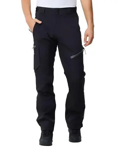 Produktbild: ATLASLAVA Hose Herren Wanderhose Wasserdicht Trekkinghose Atmungsaktiv Outdoorhose Männer zum Outdoor-Aktivitäten und Außenarbeiten Black 2XL