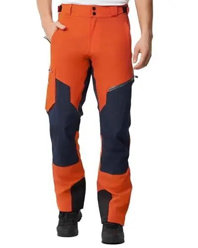 Produktbild: ATLASLAVA Hose Herren Wanderhose Wasserdicht Trekkinghose Atmungsaktiv Outdoorhose RED M