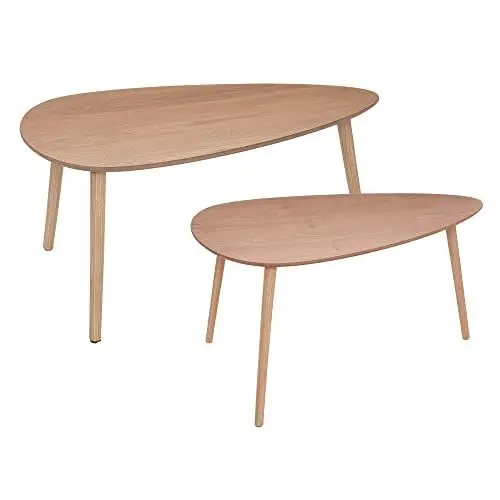 Produktbild: Atmosphera - Nesting-Tische Mileo, Holz und Kiefer - Beige