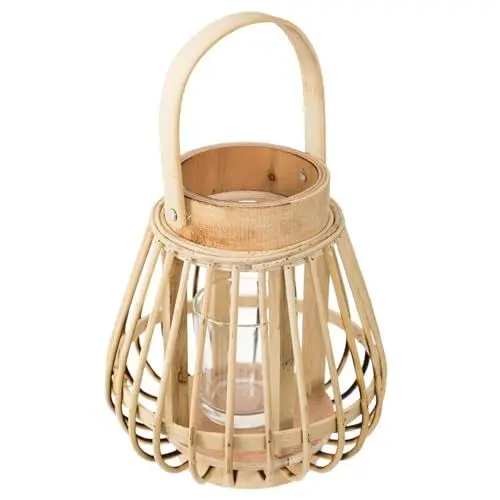 Produktbild: Atmosphera - Rattan-Laterne 14x16 - Sand beige