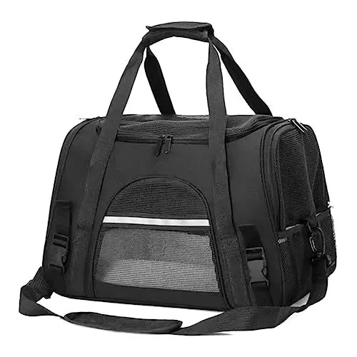Produktbild: Wakects Atmungsaktive Katzentasche, Transportbox für Hunde und Katzen, 43 x 28 x 25cm, Tragbare Transporttasche für Katzen und Hunde, atmungsaktive Auto Transporttasche für Haustiere