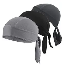 Produktbild: Atmungsaktive Kopftuch Fahrrad Kopfbedeckung Kopftuch Herrem Damen Atmungsaktiv UV Schutz Kopftuch Verstellbar Bikertuch Radsport Mützen Schnelltrockned für Laufen Fahrrad Motorrad Fahren 3 * Stücke