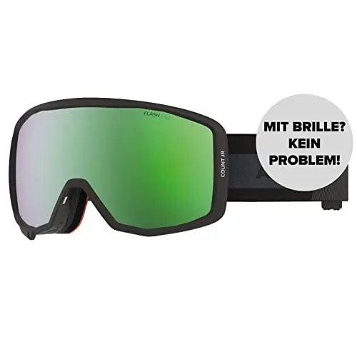 Produktbild: ATOMIC COUNT JR SPHERICAL Skibrille für Kinder - Schwarz - Komfortabler Live Fit Rahmen - Klare Sicht & besserer Blendschutz - Over The Glasses-kompatibel für Brillenträger