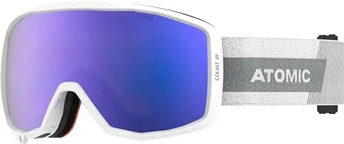 Produktbild: ATOMIC COUNT JR SPHERICAL Skibrille für Kinder - Weiß - Komfortabler Live Fit Rahmen - Klare Sicht & besserer Blendschutz - Over The Glasses-kompatibel für Brillenträger