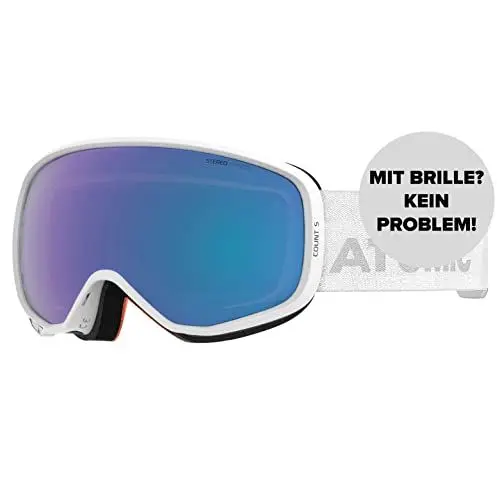 Produktbild: ATOMIC COUNT S PHOTO Skibrille - Weiß - Klare Sicht & Blendschutz - Hochwertige Verspiegelung - Brille mit Live Fit Rahmen - Over The Glasses-kompatibel für Brillenträger