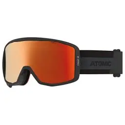 Produktbild: ATOMIC Count JR Cylindrical Skibrille für Kinder - Schwarz - Komfortabler Live Fit Rahmen - Over The Glasses-kompatibel für Brillenträger - Klare Sicht - Silikon-beschichtetes Brillenband