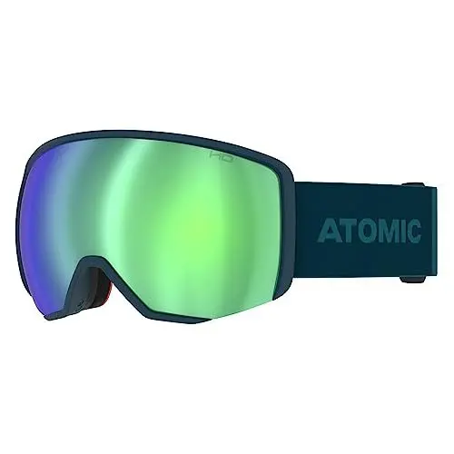 Produktbild: ATOMIC REVENT L HD Skibrille - Dark Green - Skibrillen mit kontrastreichen Farben - Hochwertig verspiegelte Snowboardbrille - Brille mit Live Fit Rahmen - Skibrille mit Doppelscheibe