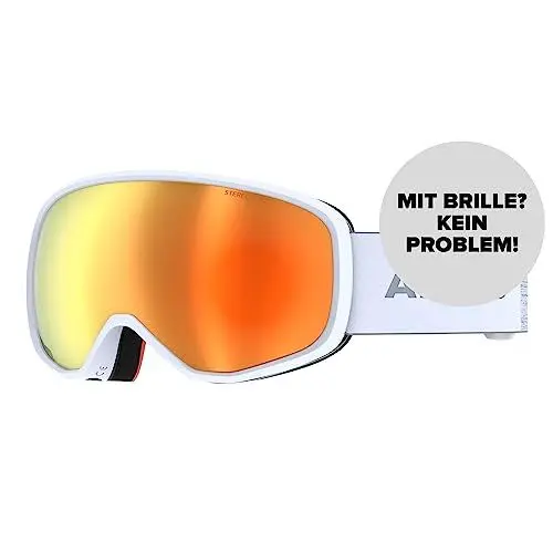 Produktbild: ATOMIC REVENT STEREO Skibrille - Light Grey - Skibrillen mit Blendschutz - Hochwertig verspiegelte Snowboardbrille - Brille mit Live Fit Rahmen - Skibrille mit Doppelscheibe
