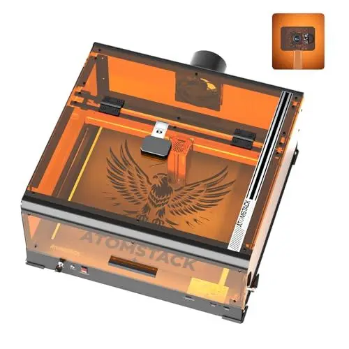 Produktbild: ATOMSTACK A6 Ultra Laser Graviermaschine mit Gehäuse, 6W Lasergravur Maschine Laser Cutter mit B3 Schutzbox Enclosure, 600mm/s Hohe Gravurgeschwindigkeit, Gravurbereich 370x310mm