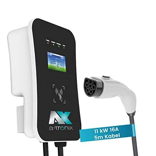 Produktbild: a-TroniX Wallbox Home Plus Ladestation für Elektroauto Typ2 11 kW 16A KfW-förderfähig 5m Ladekabel