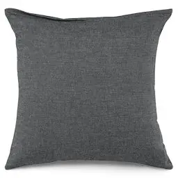Produktbild: ATsense 2er Set Kissenbezug 40x40 cm - 100% Gewaschene Baumwolle, Dunkelgrau Kopfkissenbezug mit Reißverschluss, Oeko-TEX Zertifiziert Weich, Nicht Lleicht Verformbar