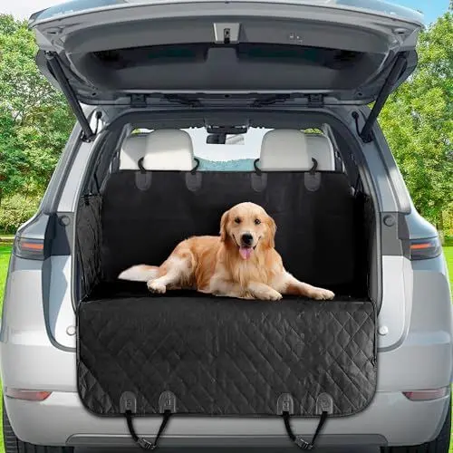 Produktbild: ATsense Hundedecke Auto Rückbank, Erweiterte Länge Hund Auto Rückbank Rücksitz mit Seitenschutz, Wasserdicht, Kratzfest Kofferraum, Schutzmatte, Rücksitzbank für Alle Auto SUV LKW, 130 x 44 cm