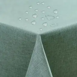 Produktbild: ATsense Tischdecke Abwaschbar Grün, Abwischbare Tischdecken Wasserabweisend Lotuseffekt, Fleckabweisend Table Cloth Leinenoptik, Tischtuch 140x240 cm Rechteckig