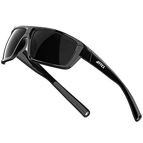 Produktbild: ATTCL Herren Polarisierte Wrap Sonnenbrille UV-Schutz Sportbrille TR90 Rahme Ultraleicht 5001 Black