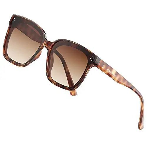 Produktbild: ATTCL Unisex HD Nylonlinse Sonnenbrille Damen Herren verspiegelt TR90 Rahme Ultra Leicht (Brown)