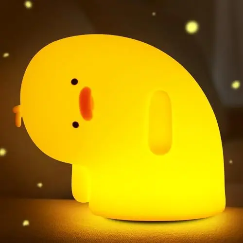 Produktbild: Attivolife Enten Nachtlicht, Silikagel Nachttischlampe für das Kinderzimmer, ultimatives Dekorstück für Kinderbett, Schlafzimmer, Studios und Studie, kreative Geschenkidee für Kinder Freunde